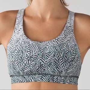 Lululemon Energy Bra, 6, Alpine/White/Black